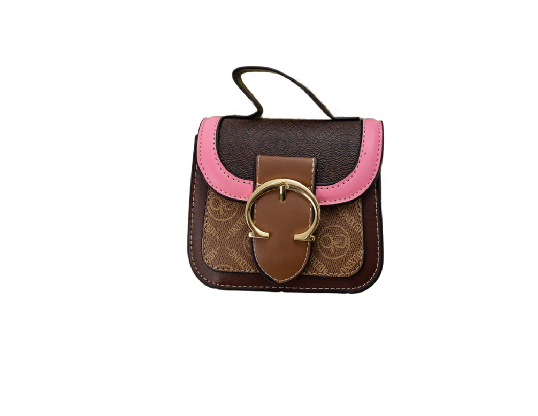 Chocolate /pink mini purse