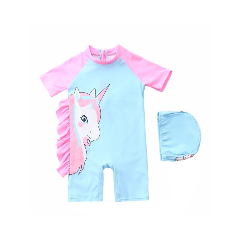 2-Piece Little Girl Unicorn Swimwear