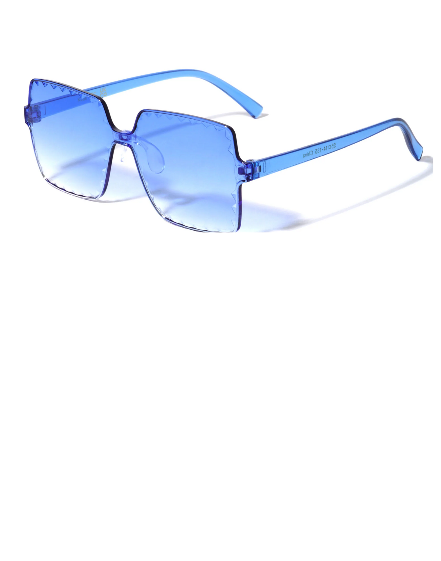 Rimless Crystal Color Square Sunglasses