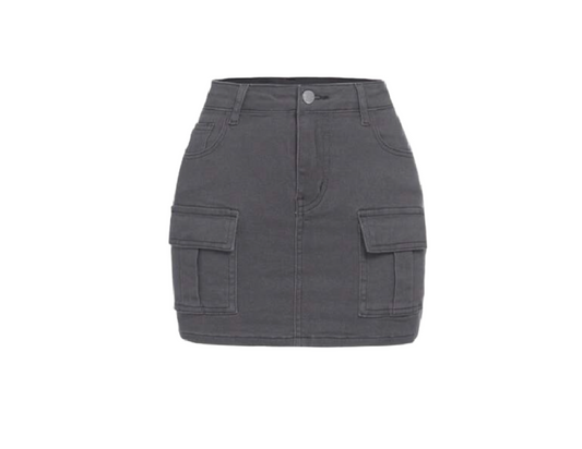 Pocket Denim Skirt