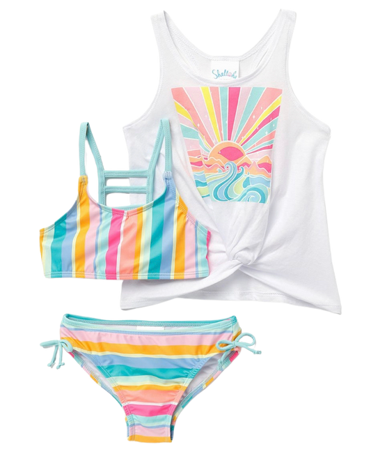 STRIPE BIKINI SWIM SET